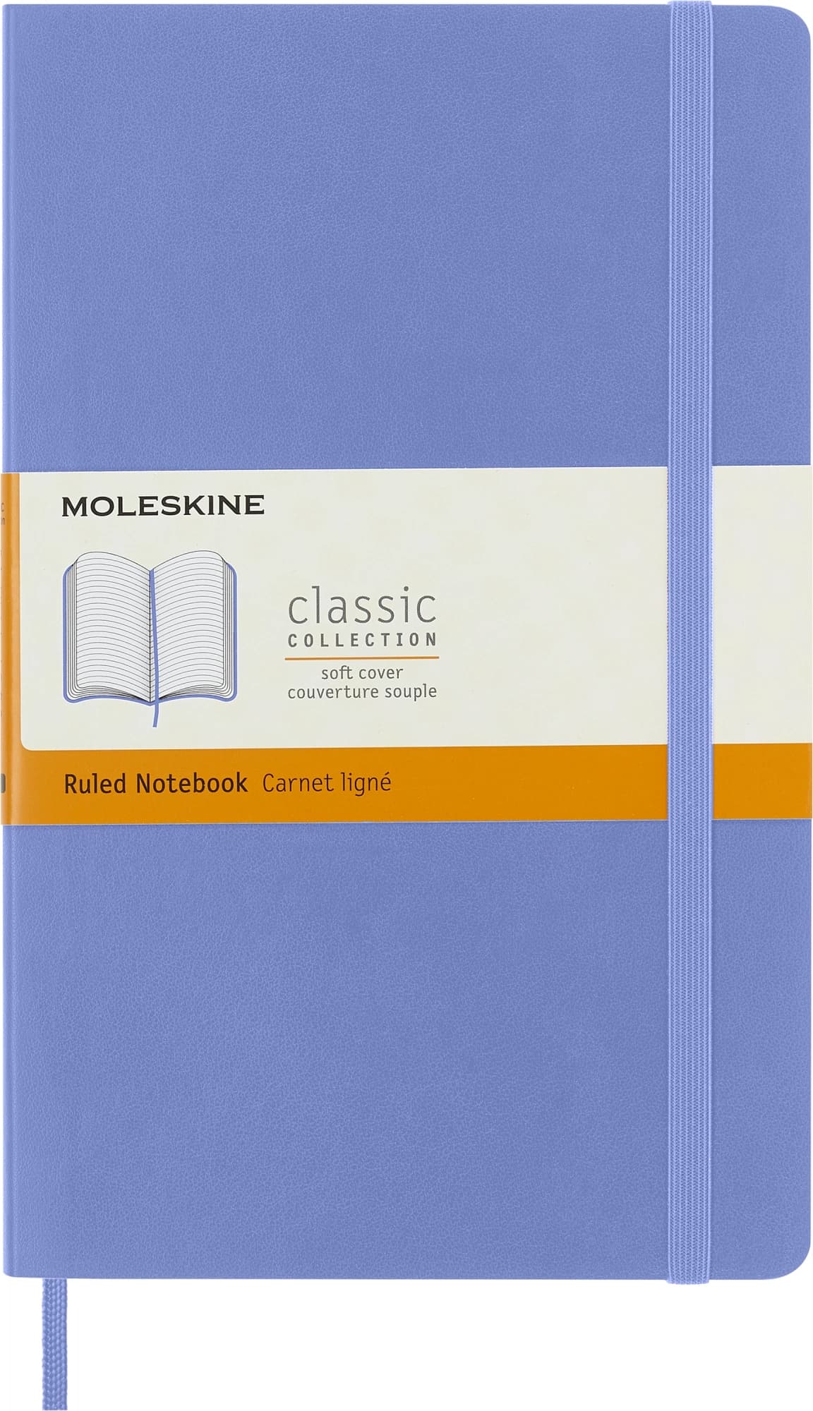 Блокнот Moleskine CLASSIC SOFT QP616B42 Large 130х210мм 192стр. линейка мягкая обложка голубая гортензия
