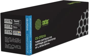 -/ Картридж лазерный Cactus CS-CF531A CF531A голубой (900стр.) для HP LJ M180n/M181fw
