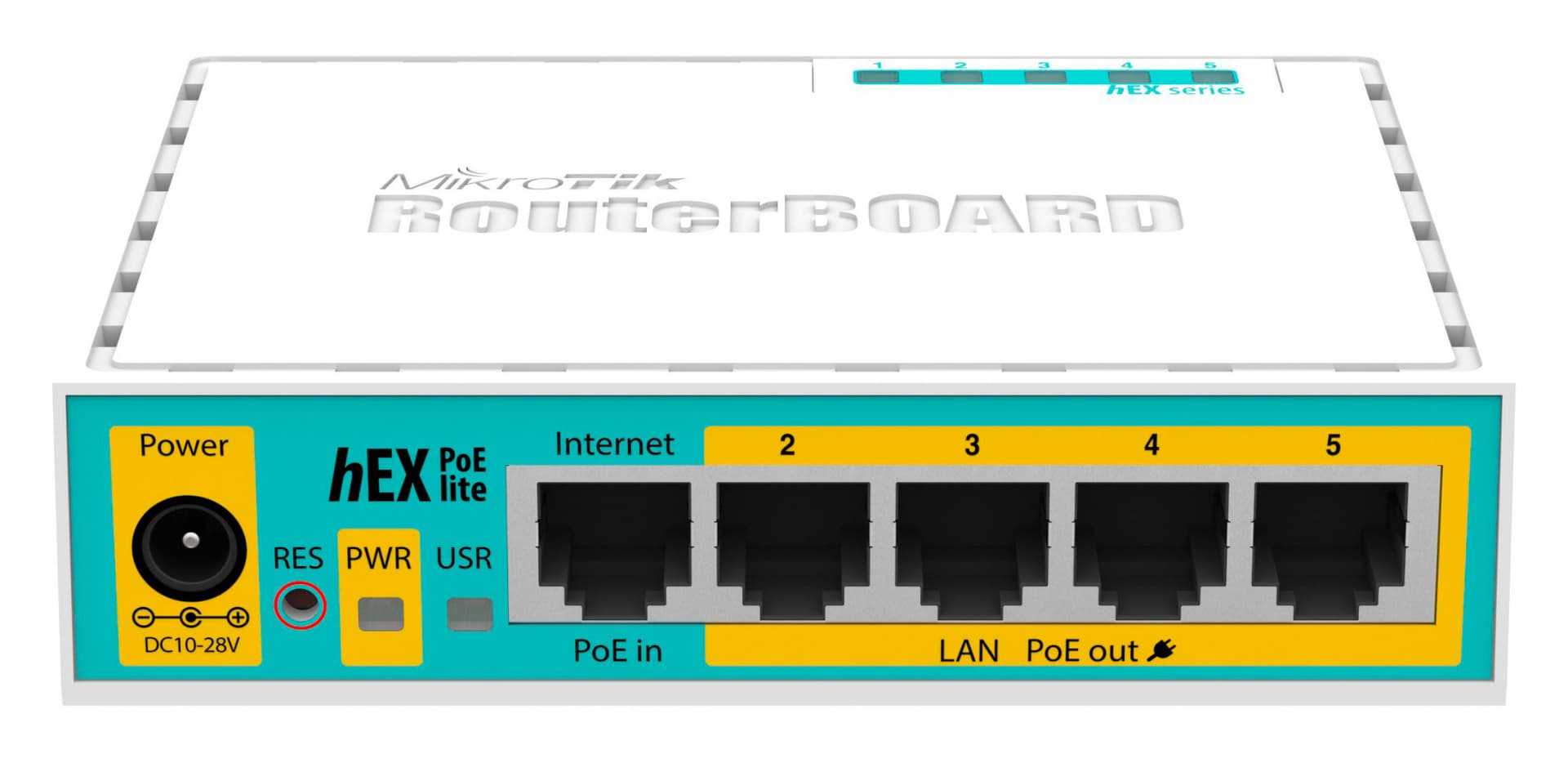 MikroTik RB750UPr2 hEX PoE lite Маршрутизатор 5-портовый 100-Мбитный с поддержкой PoE на 4-х портах 5x Ethernet, раздача PoE, 650 МГц ЦП, 64 МБ