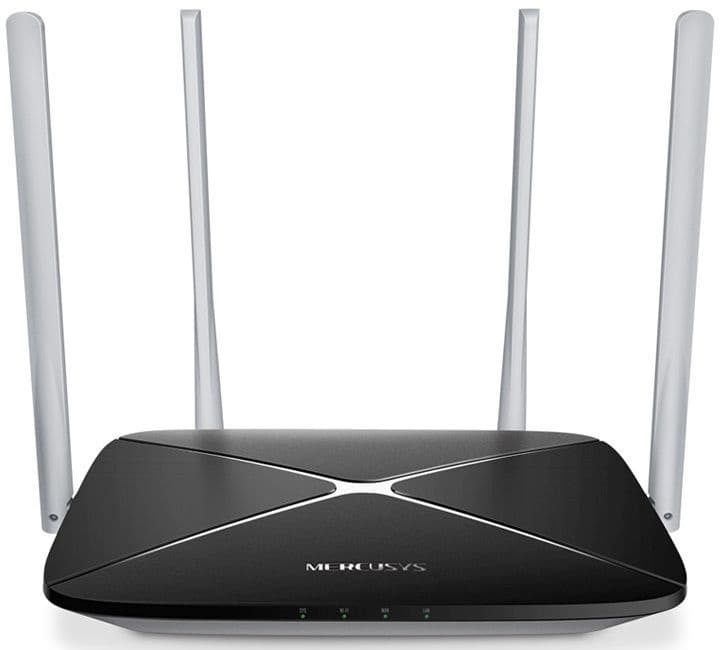 Mercusys AC12 Двухдиапазонный Wi-Fi роутер AC1200, до 300 Мбит/с на 2,4 ГГц + до 867 Мбит/с на 5 ГГц
