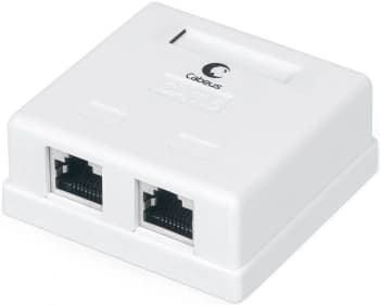 Розетка Cabeus WS-8P8C-CAT.6-SH-2 комп. RJ45 2 кат.6 бел.