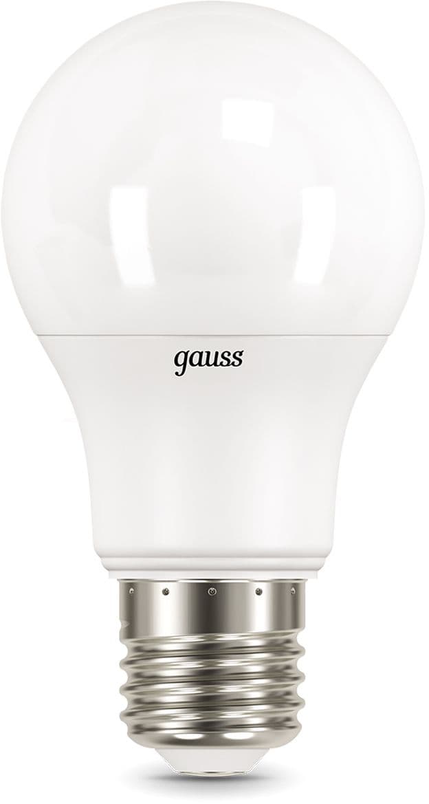Лампа светодиодная Gauss 7Вт цок.:E27 шар 220B св.свеч.бел.нейт. A60 (упак.:10шт)