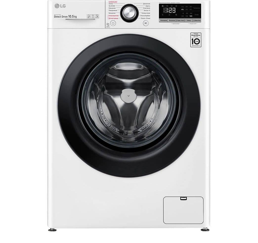 Стиральная машина LG TW4V3RS6W класс: A загр.фронтальная макс.:10.5кг белый инвертор