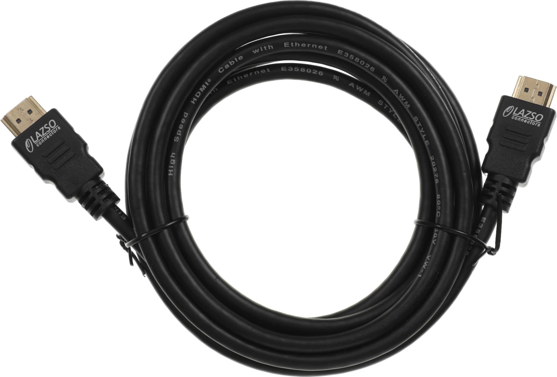 Кабель HDMI LAZSO WH-111(3m) Кабель для передачи сигналов HDMI 2.0, максимальное разрешение 4Кх2К, 60Hz (4:4:4). Круглое сечение. Тип разъёмов А-А (вилка-вилка), 19 pin, позолоченные контакты. Сечение жил 30AWG