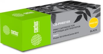-/ Картридж лазерный Cactus CS-PH6510X 106R03488 черный (5500стр.) для Xerox Phaser 6510/WC6515