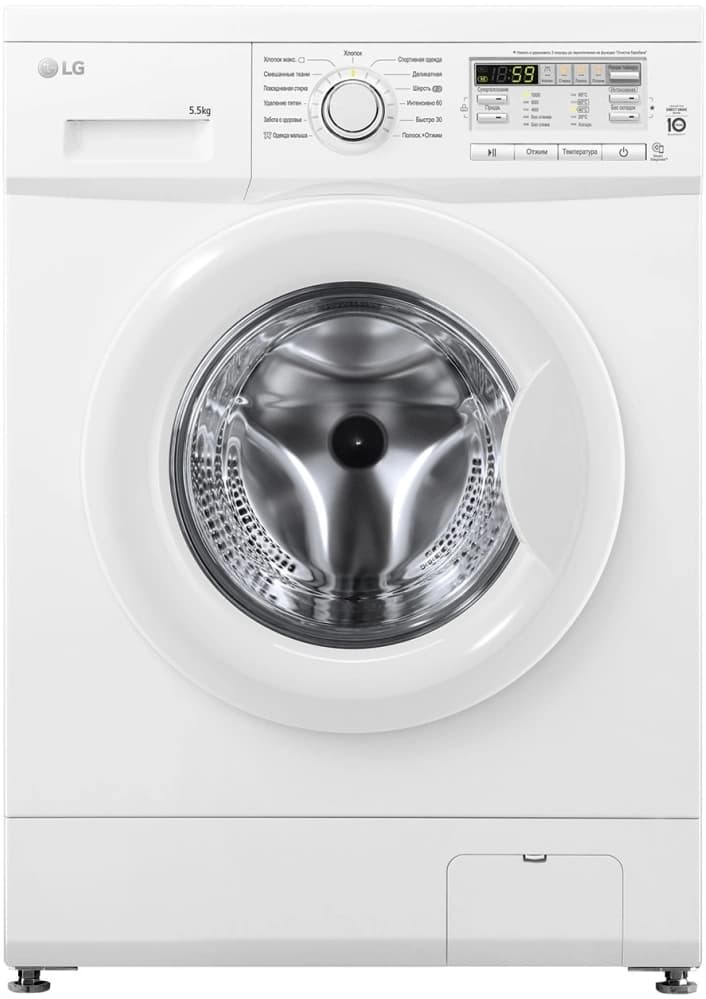Стиральная машина LG F10B8MD класс: A загр.фронтальная макс.:5.5кг белый инвертор