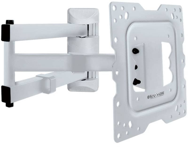 Kromax DIX-18 white, Кр. стал. наст. для TV 22"-65", max 40 кг, 5 ст св., нак. ±15°, пов. 180°, от ст. 66-605 мм, max VESA 400x400 мм.
