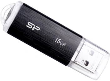 Флешка USB Silicon Power Ultima U02 (SP016GBUF2U02V1K), 16Gb, USB 2.0, Type-A, R/W 10/4, черный