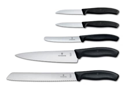 Набор ножей кухон. Victorinox Swiss Classic 6.7133.5G компл.:5предм. черный подар.коробка