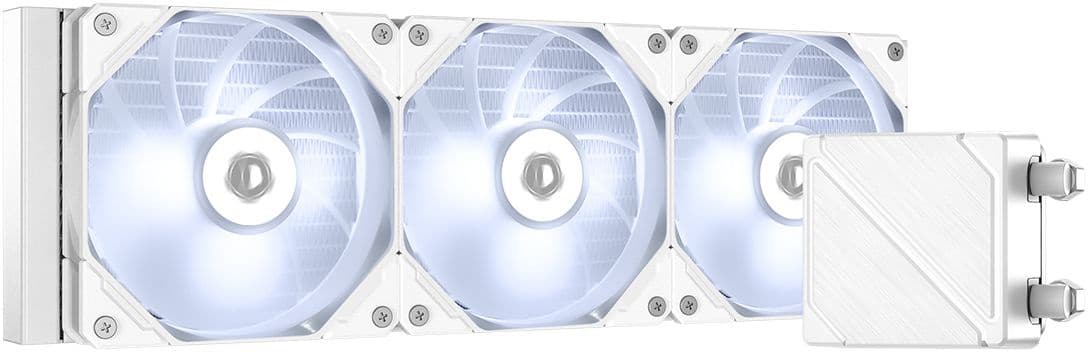 Система водяного охлаждения ID-Cooling Dashflow 360 Basic одноцветная Soc-AM5/AM4/1151/1200/2066/1700 белый 4-pin 15.2-35.2dB Al+Cu 350W Ret (DASHFLOW 360 BASIC WHITE)