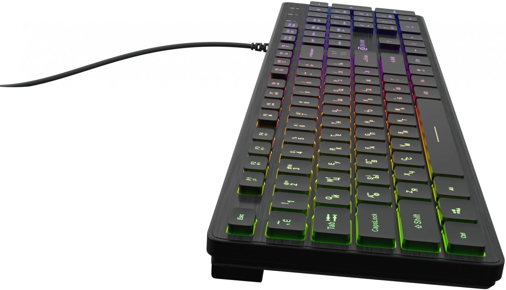 Клавиатура Оклик 550ML черный USB slim Multimedia LED (1061617) кабель 1.5м