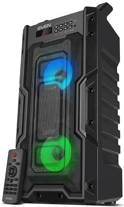 Колонка порт. Sven PS-435 черный 20W 2.0 BT/3.5Jack/USB 10м 2000mAh (SV-019075)