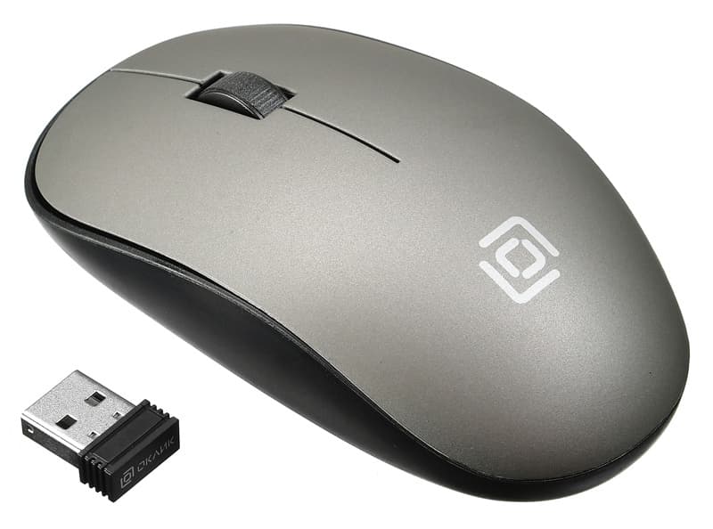 Мышь Оклик 515MW черный/серый оптическая 1200dpi беспров. USB для ноутбука 3but