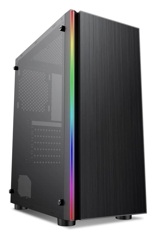 Компьютерный корпус AeroCool/Formula CL-3302B RGb черный без БП ATX 2xUSB 2.0 1xUSB 3.0 audio bott PSU