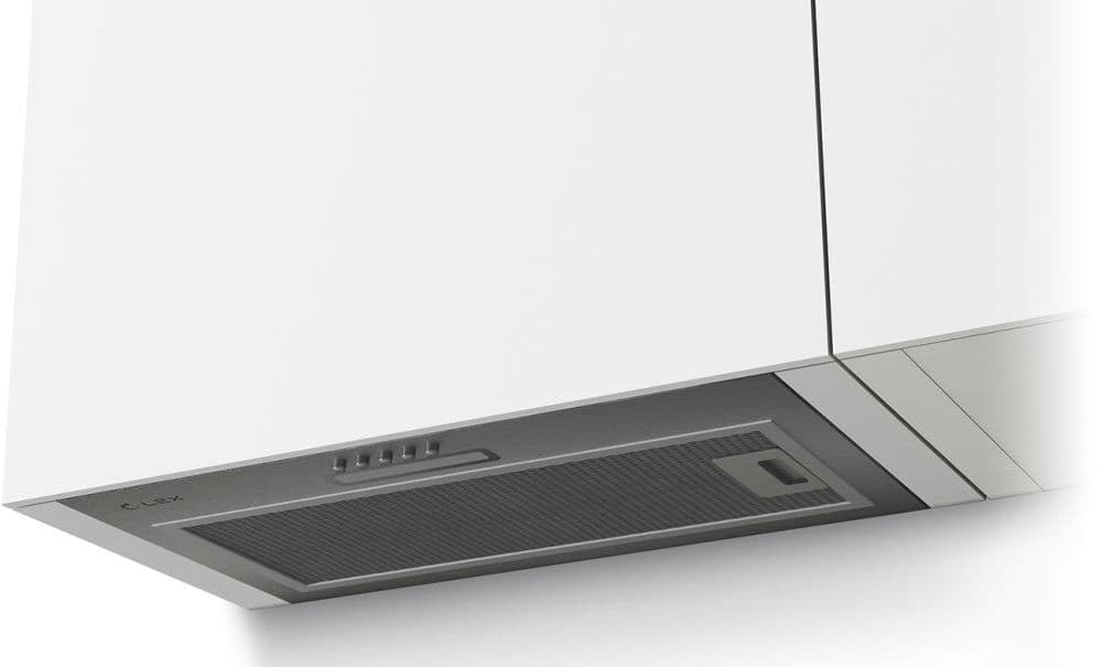 Вытяжка встраиваемая Lex GS Bloc LIGHT 600 INOX нержавеющая сталь управление: кнопочное (1 мотор)