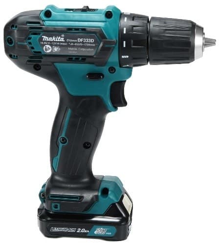 Дрель-шуруповерт Makita DF333DWAE, 12 В, 2 Ач, 30 Нм, щеточный