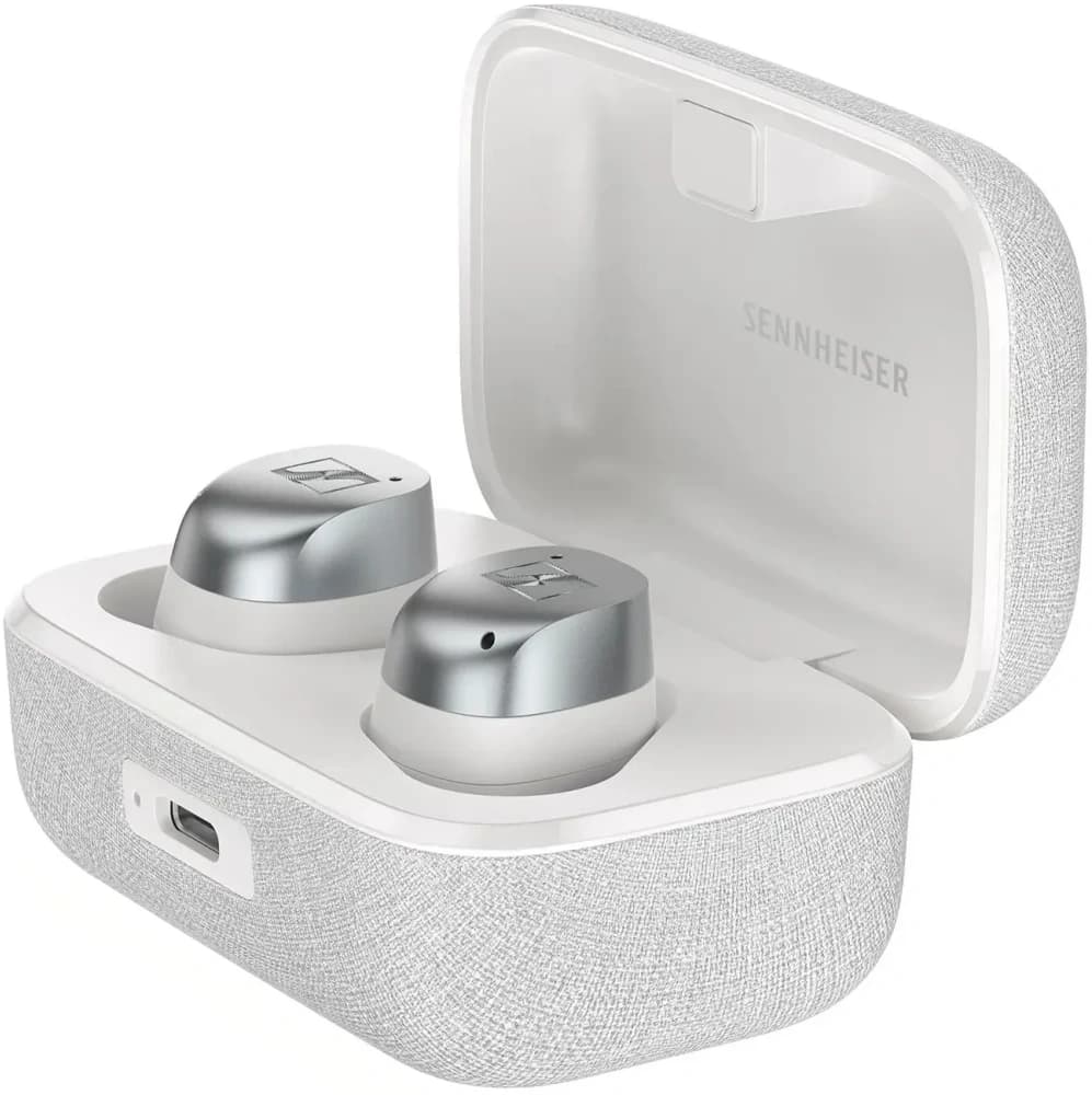 Гарнитура внутриканальные Sennheiser Momentum True Wireless 4 серебристый/белый беспроводные bluetooth в ушной раковине (700366 MTW4 WHITE SILVER)