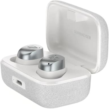 Гарнитура внутриканальные Sennheiser Momentum True Wireless 4 серебристый/белый беспроводные bluetooth в ушной раковине (700366 MTW4 WHITE SILVER)