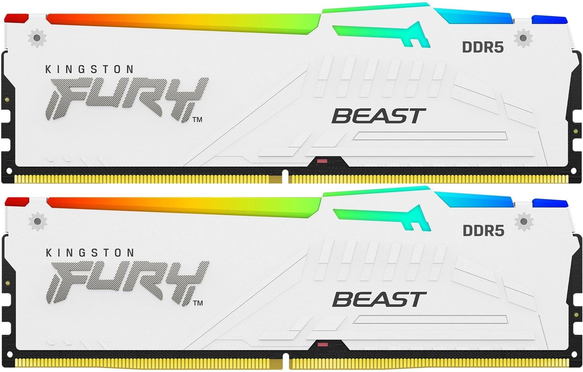 Память DDR5 2x16GB 6800MHz Kingston KF568C34BWEAK2-32 Fury Beast RGB RTL Gaming PC5-54400 CL34 DIMM 288-pin 1.4В kit dual rank с радиатором Ret