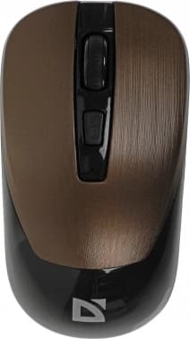 Мышь Defender Wave MM-995 бронзовый оптическая 1600dpi silent беспров. USB для ноутбука 3but