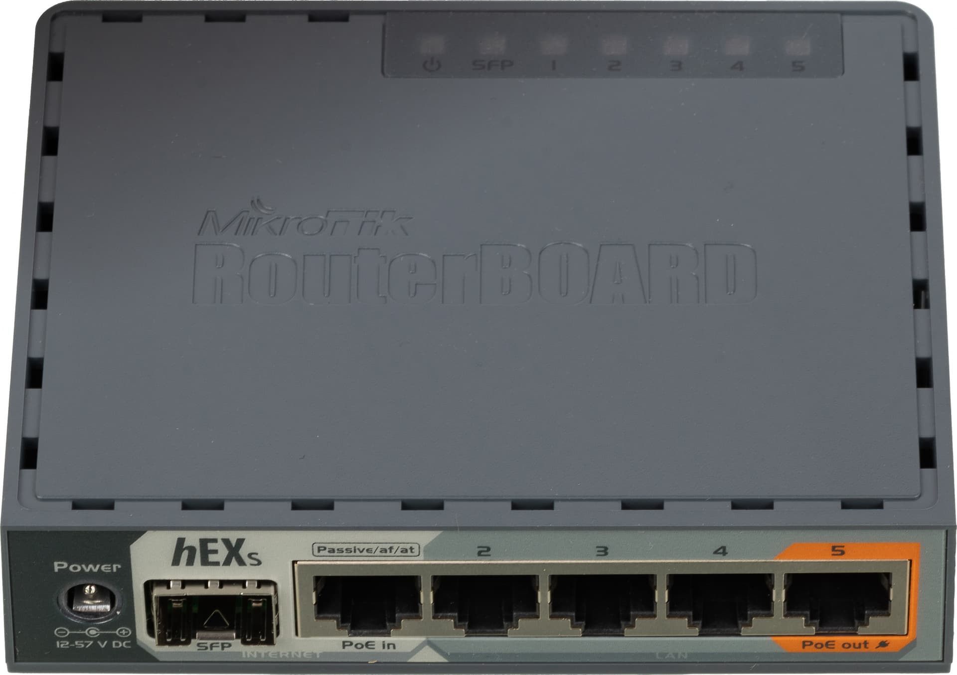 Маршрутизатор 10/100/1000M 5PORT HEX S RB760IGS MIKROTIK