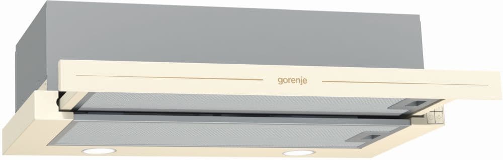 Вытяжка встраиваемая Gorenje BHP62CLI слоновая кость, 60 см, 435 куб. м/ч, 71 дБ