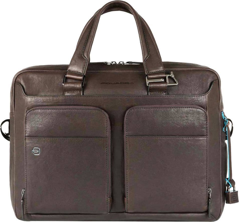 Сумка мужская Piquadro Black Square CA2849B3/TM с отделением для ноутбука 15" темно-коричневая натур.кожа