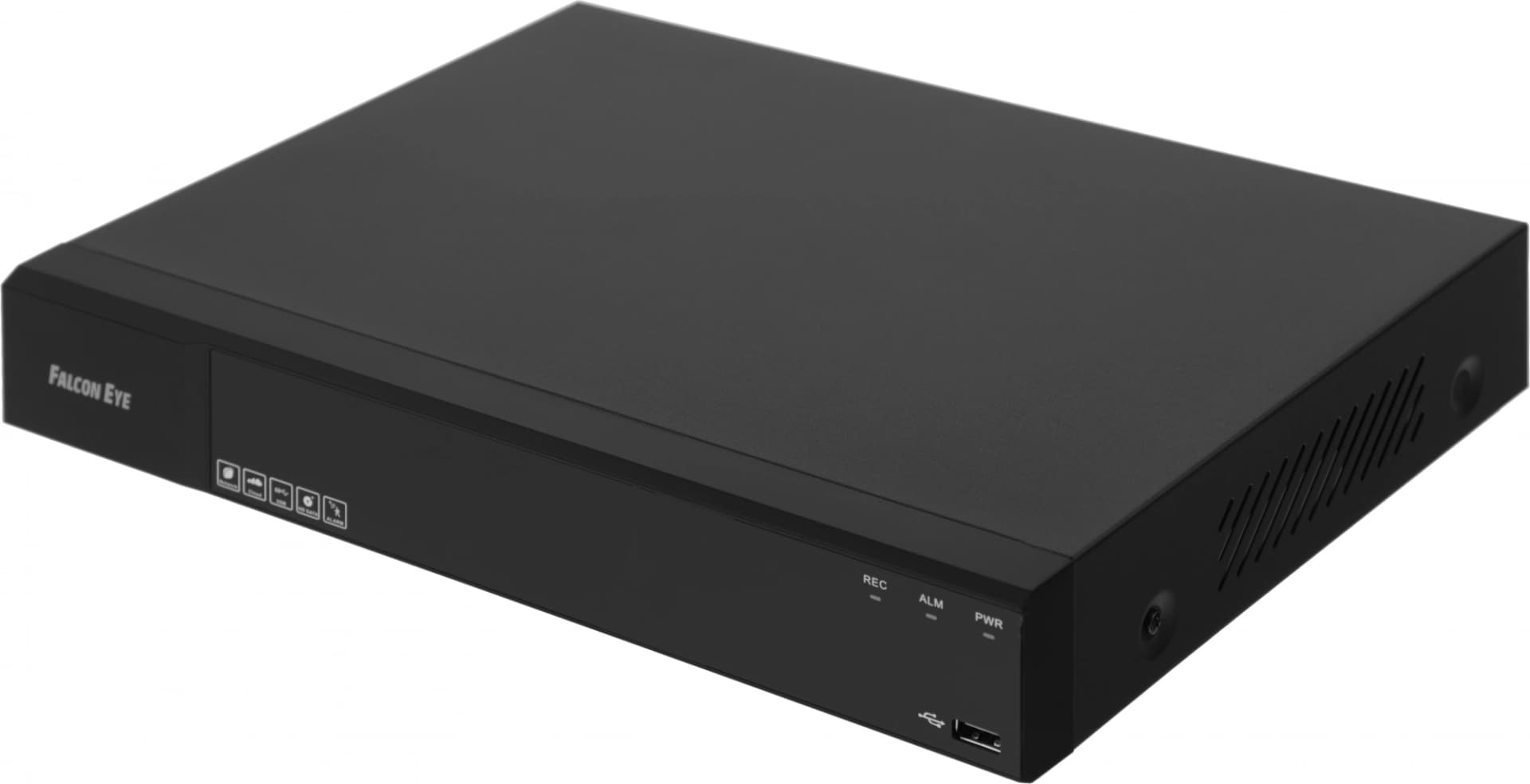 Falcon Eye FE-NVR8216 16 канальный 4K IP регистратор: Запись 16 кан 8Мп 30к/с; Поток вх/вых 160/80 Mbps; Н.264/H.265/H265+; Протокол ONVIF, RTSP, P2P; HDMI, VGA, 2 USB, 1 LAN, SATA*2(до 12TB HDD)