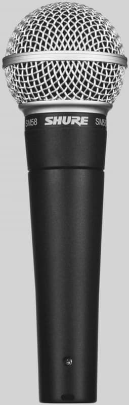 Динамический кардиоидный вокальный микрофон Shure SM58-LCE черный/серебристый