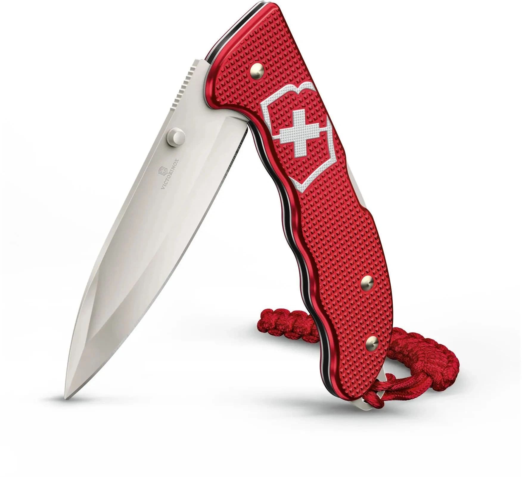 Нож перочинный Victorinox Evoke Alox (0.9415.D20) 136мм 5функц. красный подар.коробка в комплекте: паракорд