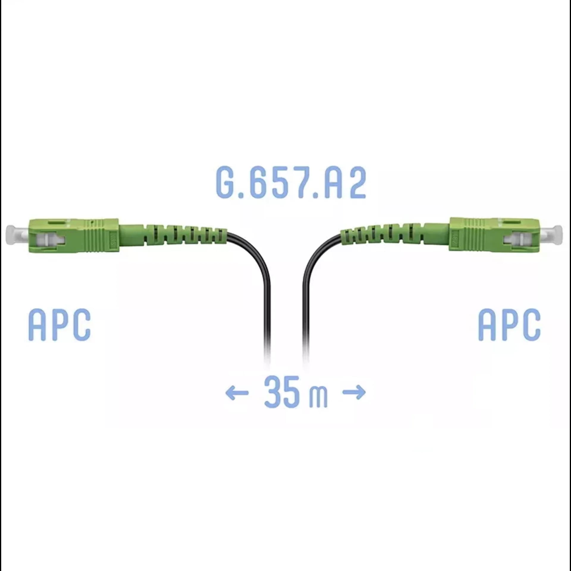 Патчкорд оптический FTTH SC/APC, кабель 604-06-01, 35 метров