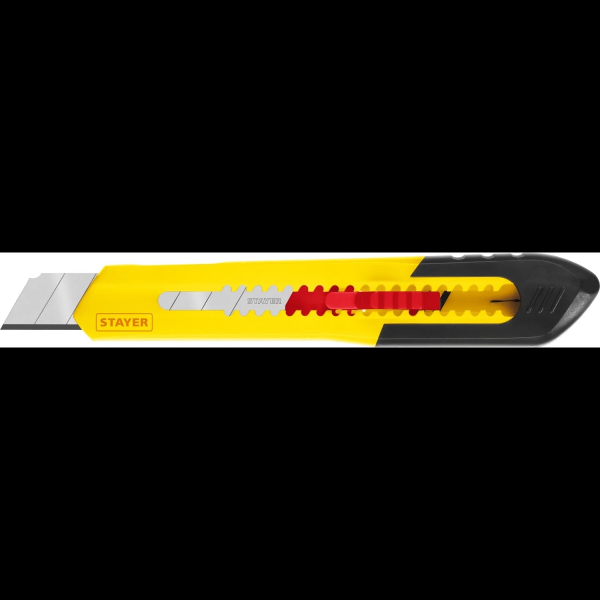 Нож STAYER из АБС пластика QUICK-18, сегмент. лезвия 18 мм
