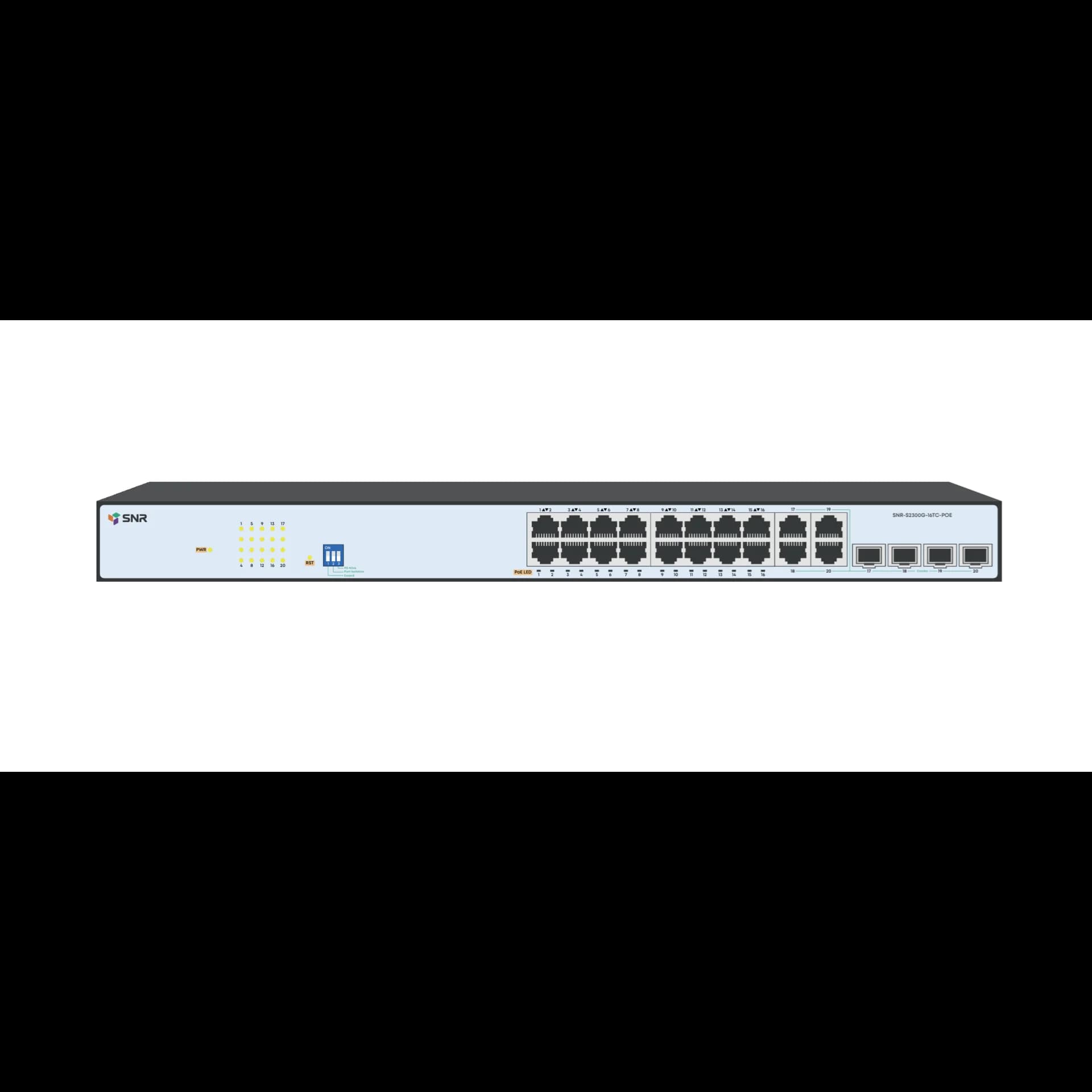 Управляемый Web Smart PoE коммутатор уровня 2 SNR-S2300G-16TC-POE