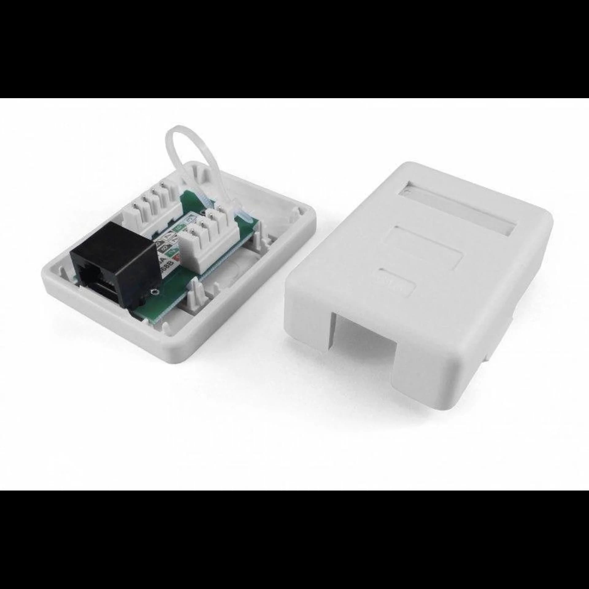 Розетка компьютерная 1-м ОП SB1-1-8P8C-C5e-WH RJ45 (8P8C) кат.5E Dual IDC Hyperline 430230