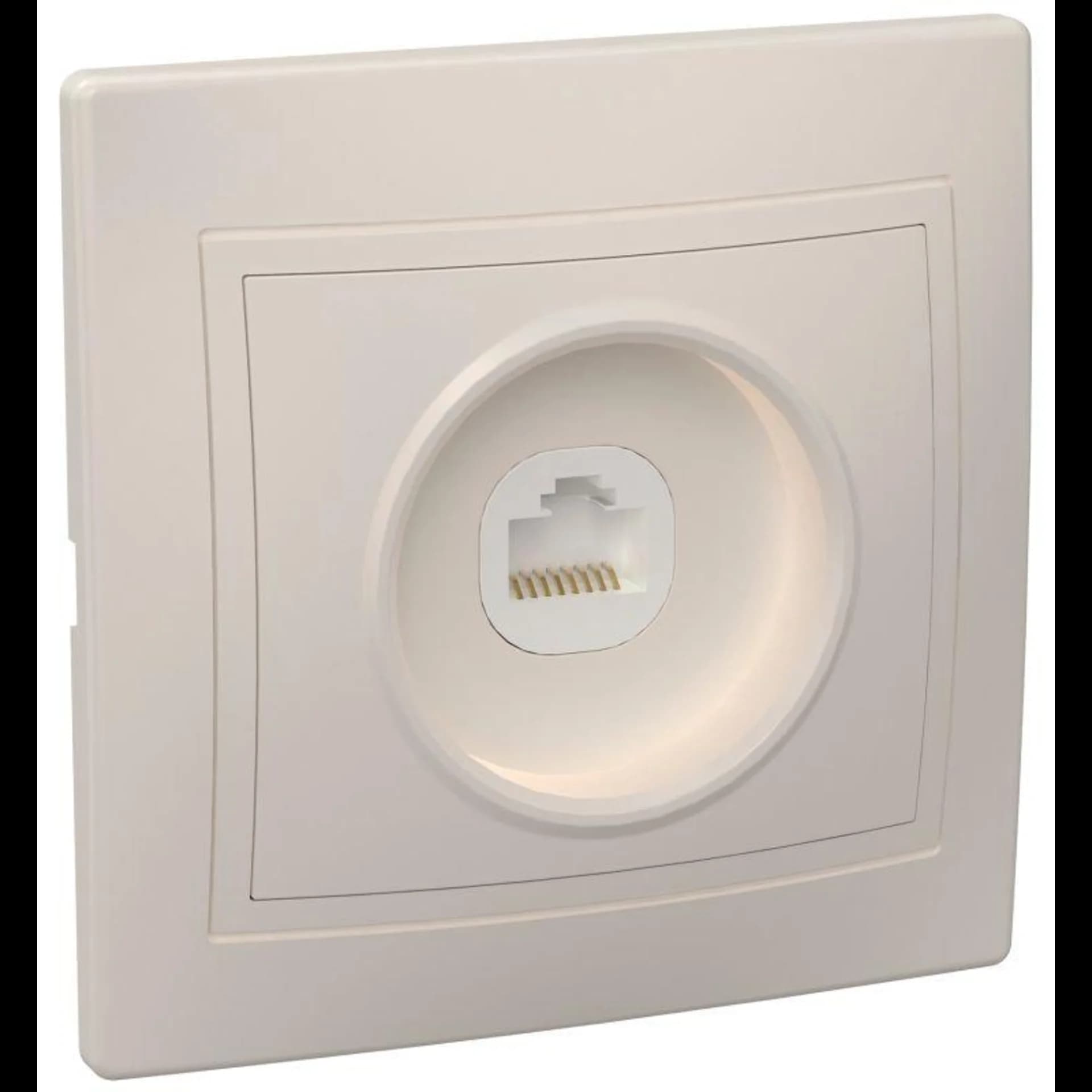 Розетка компьютерная 1-м СП Кварта РК10-ККм IP20 крем. IEK EKK10-K33-DM