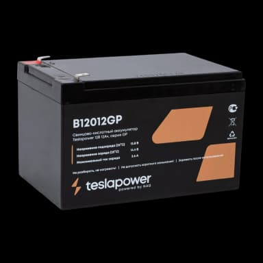 Свинцово-кислотный аккумулятор teslapower 12В 12Ач, серия GP