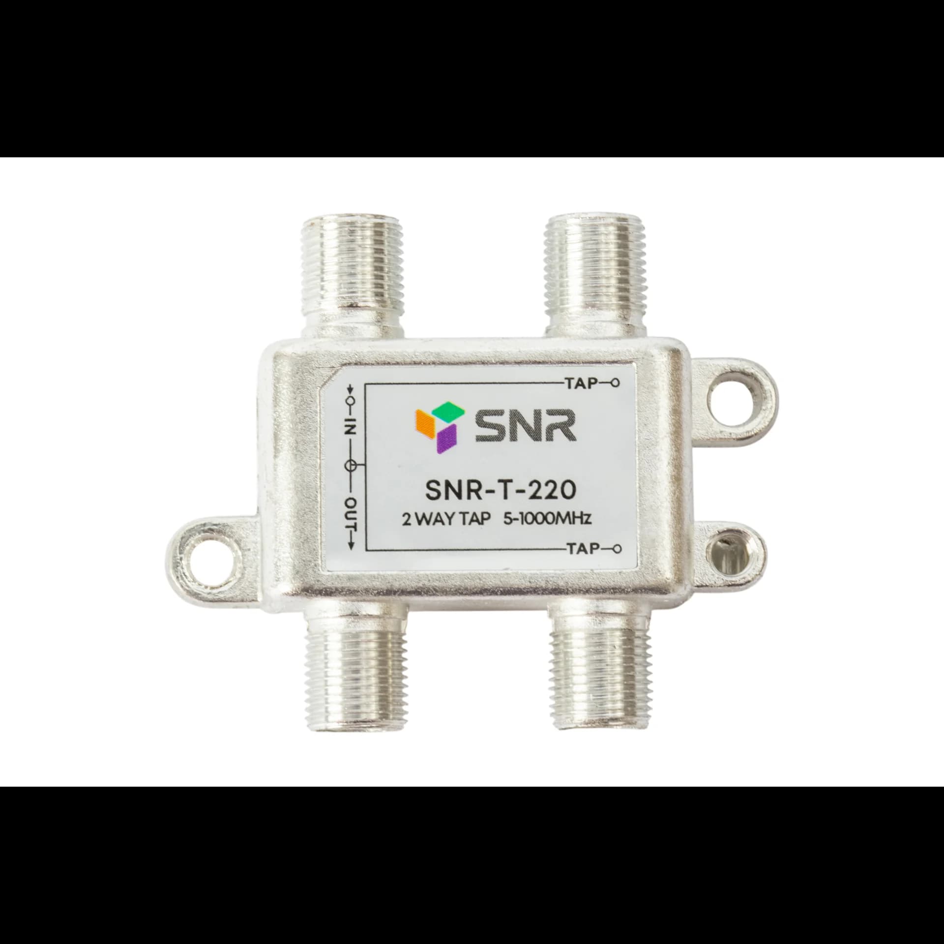 Ответвитель абонентский SNR-T-220 на 2 отвода, вносимое затухание IN-TAP 20dB.