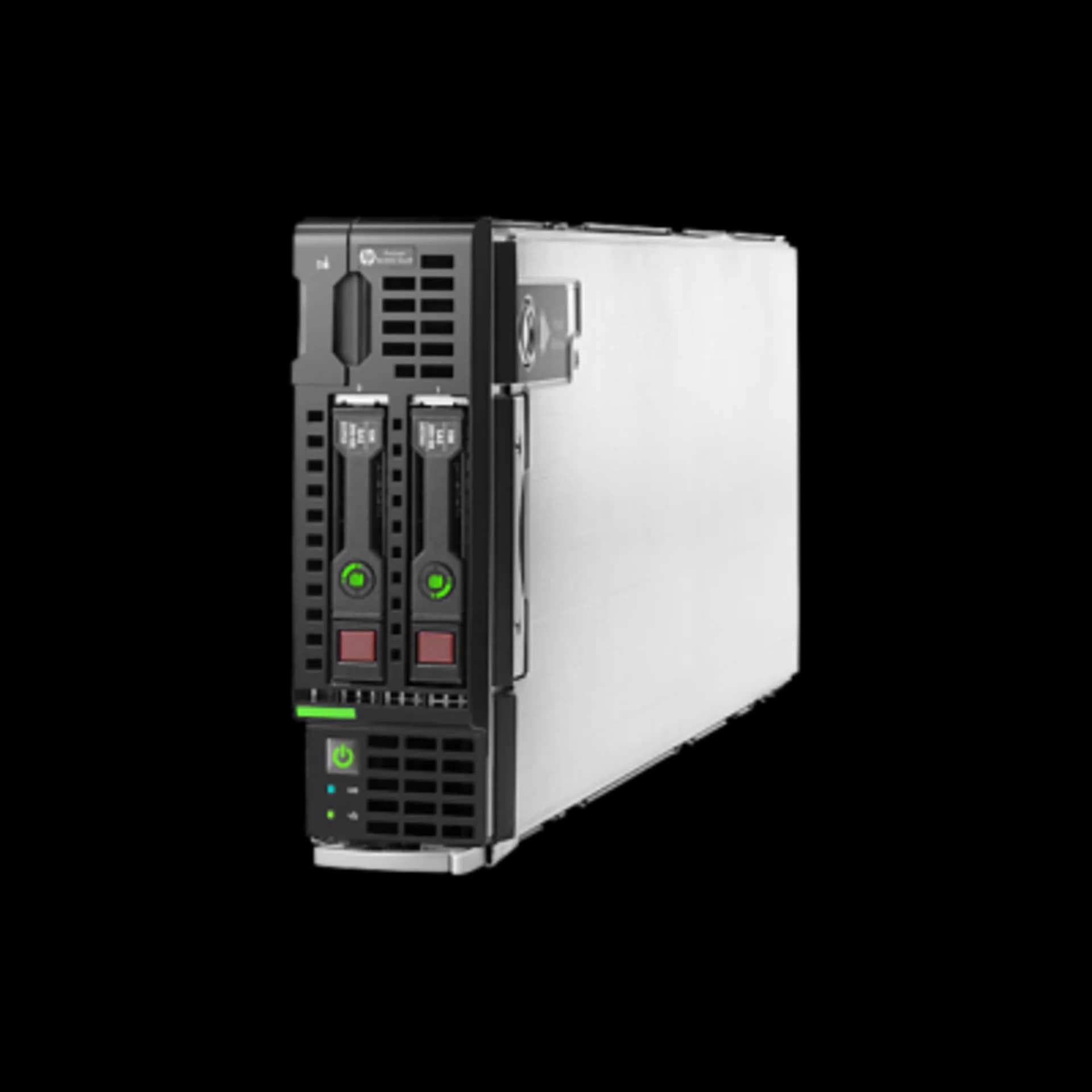 Блейд-сервер BL460c Gen8, до двух процессоров Intel Xeon E5-2600v1/v2, 16 слотов DDR3, P220i/512MB, 2x10Gb