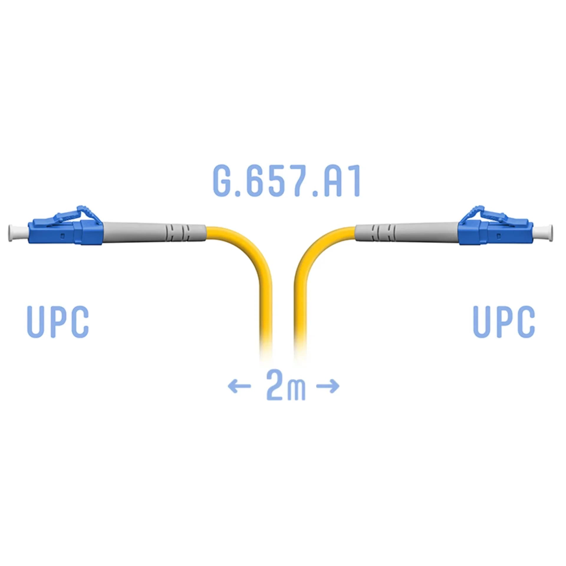 Патчкорд оптический LC/UPC SM G.657.A1 2 метра