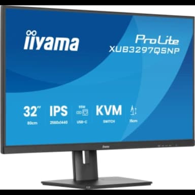 Монитор Iiyama 32" ProLite XUB3297QSNP-B1 черный IPS LED 1ms 16:9 HDMI M/M матовая HAS Piv 1000:1 35