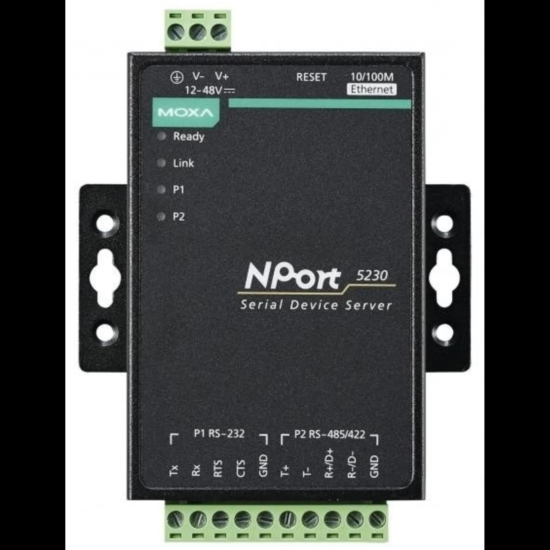 NPort 5230 2-портовый асинхронный сервер RS-232 + RS-422/485 в Ethernet MOXA