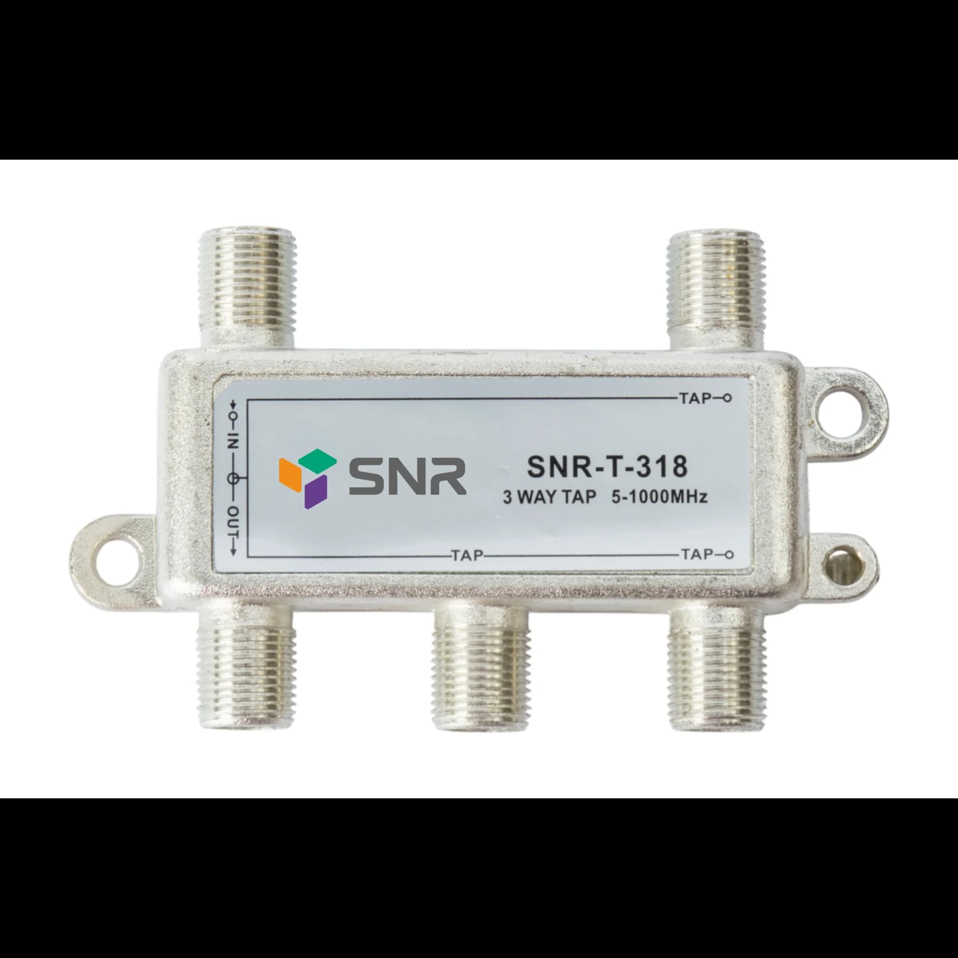 Ответвитель абонентский SNR-T-318 на 3 отвода, вносимое затухание IN-TAP 18dB.