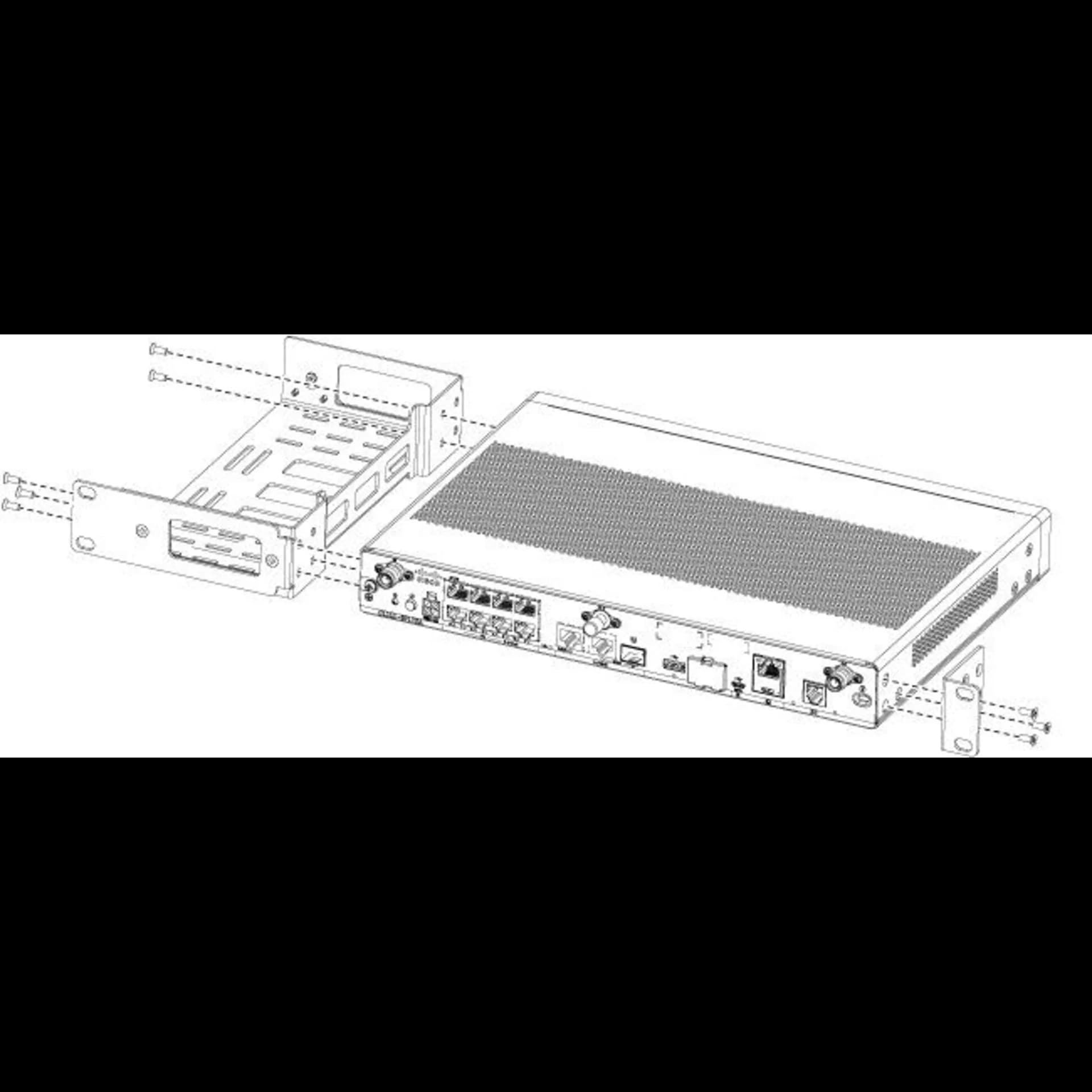 Крепления SNR-RMB-ISR11004220-Z (гальваническое покрытие) для маршрутизатора ISR1100/4220 в стойку 19"