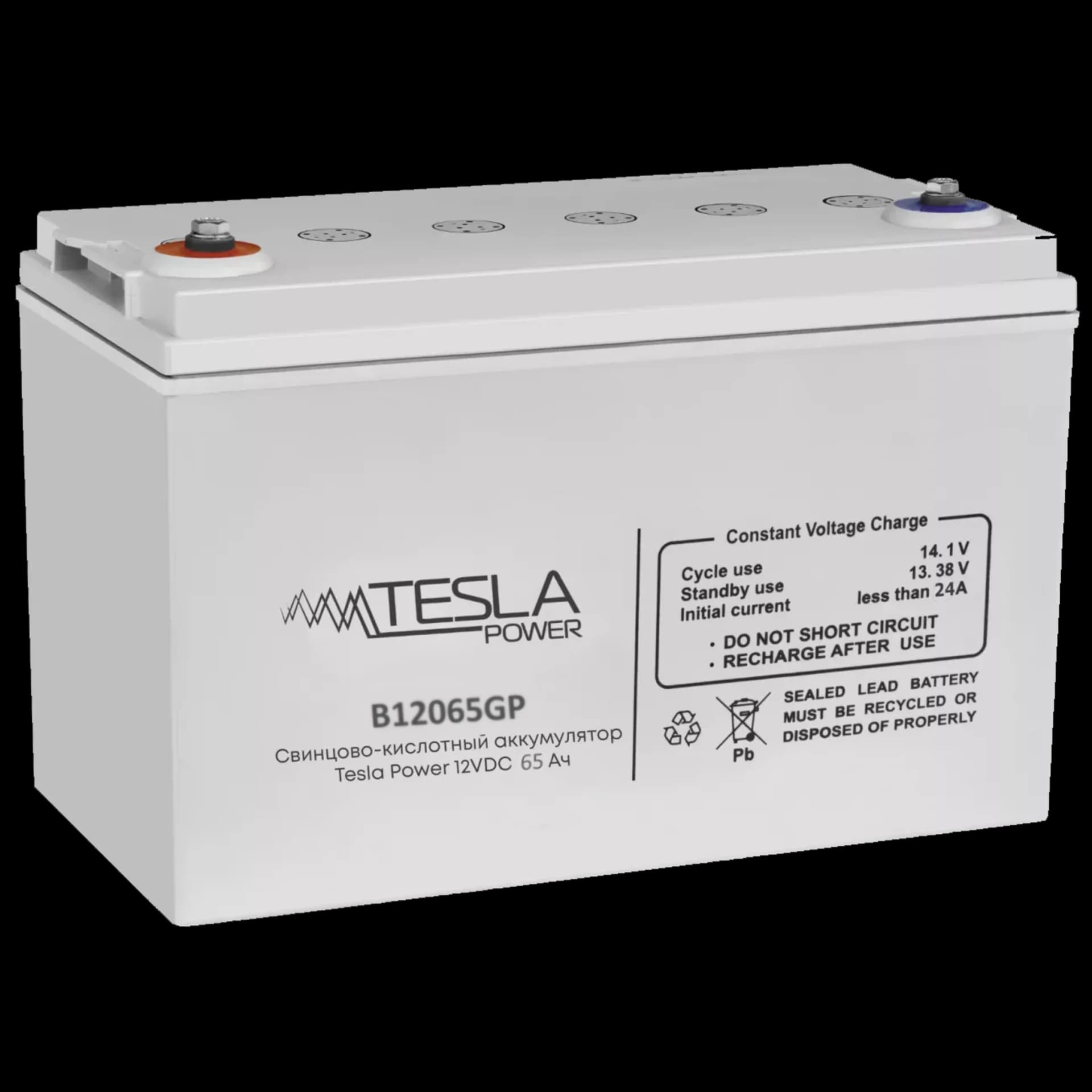 Свинцово-кислотный аккумулятор Tesla Power 12VDC 65Ач