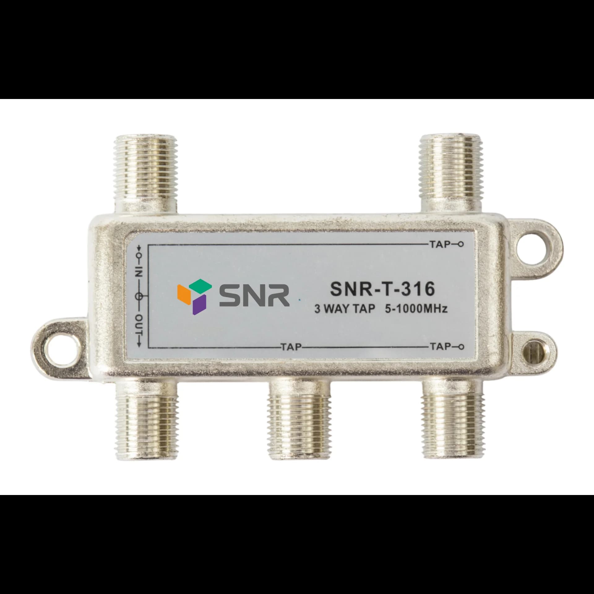 Ответвитель абонентский SNR-T-316, на 3 отвода, вносимое затухание IN-TAP 16dB.