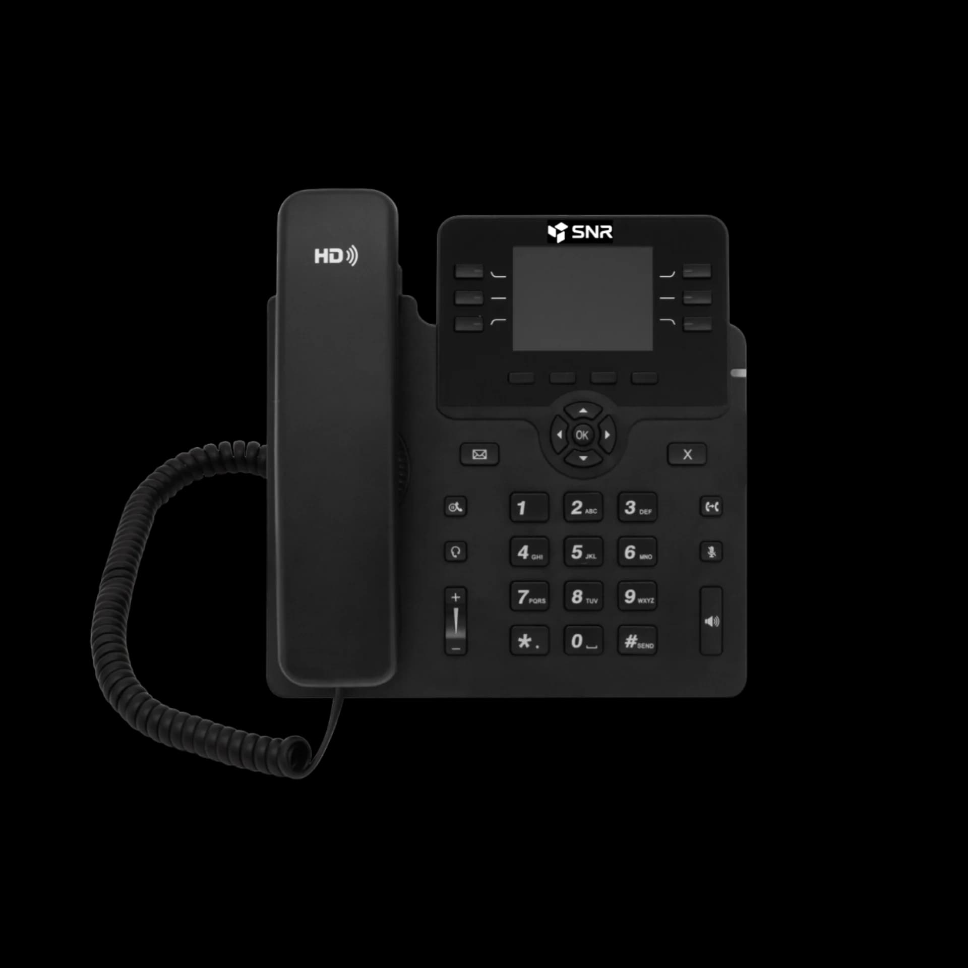IP-телефон SNR-VP-76-CG-P, 6 SIP-аккаунта, цветной дисплей, GigE, PoE, без БП