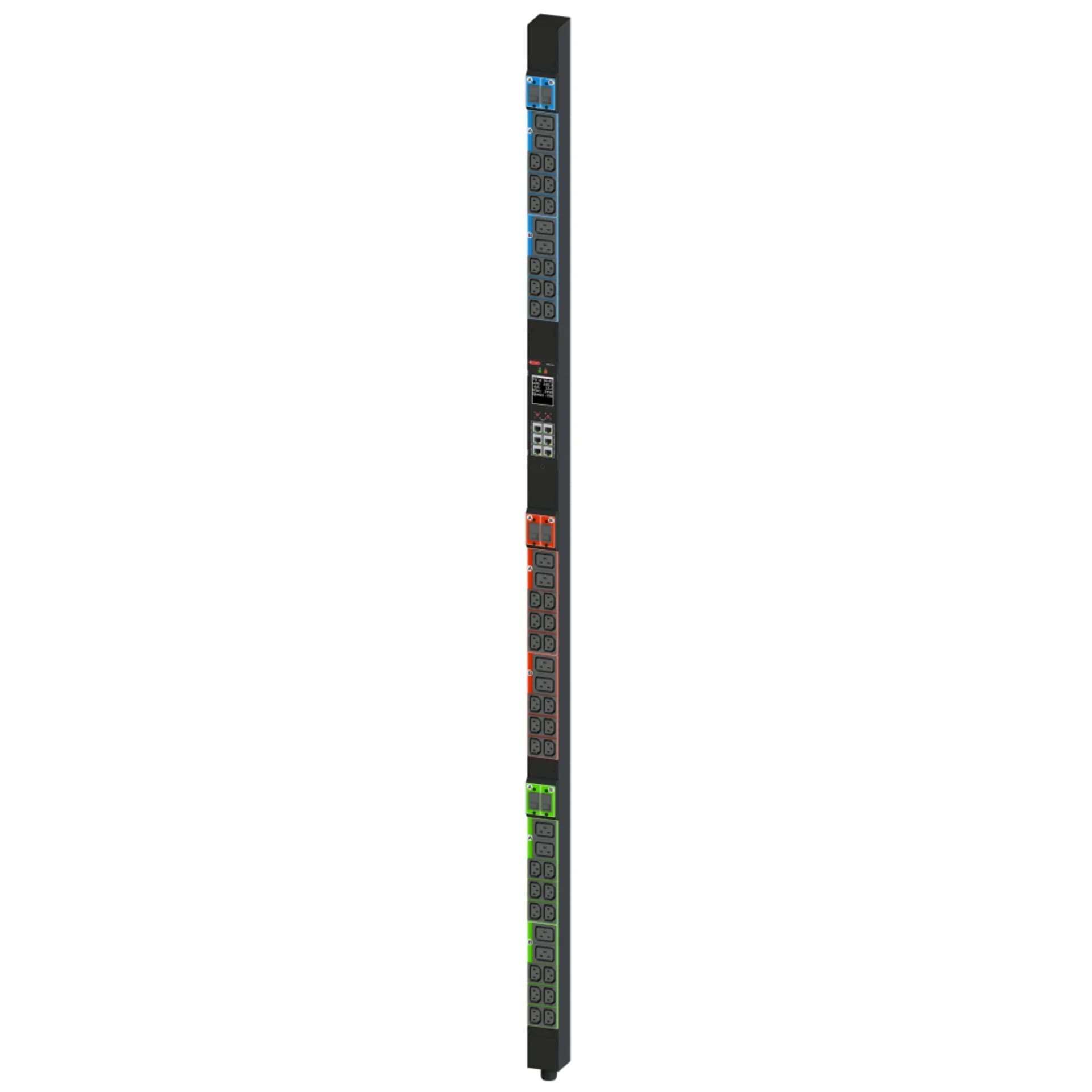 Блок розеток интеллектуальный iPDU-7011: ZeroUnit, 230V, 32А, in IEC60309 P+N+E, out (12) C19; (36) C13 без фиксации