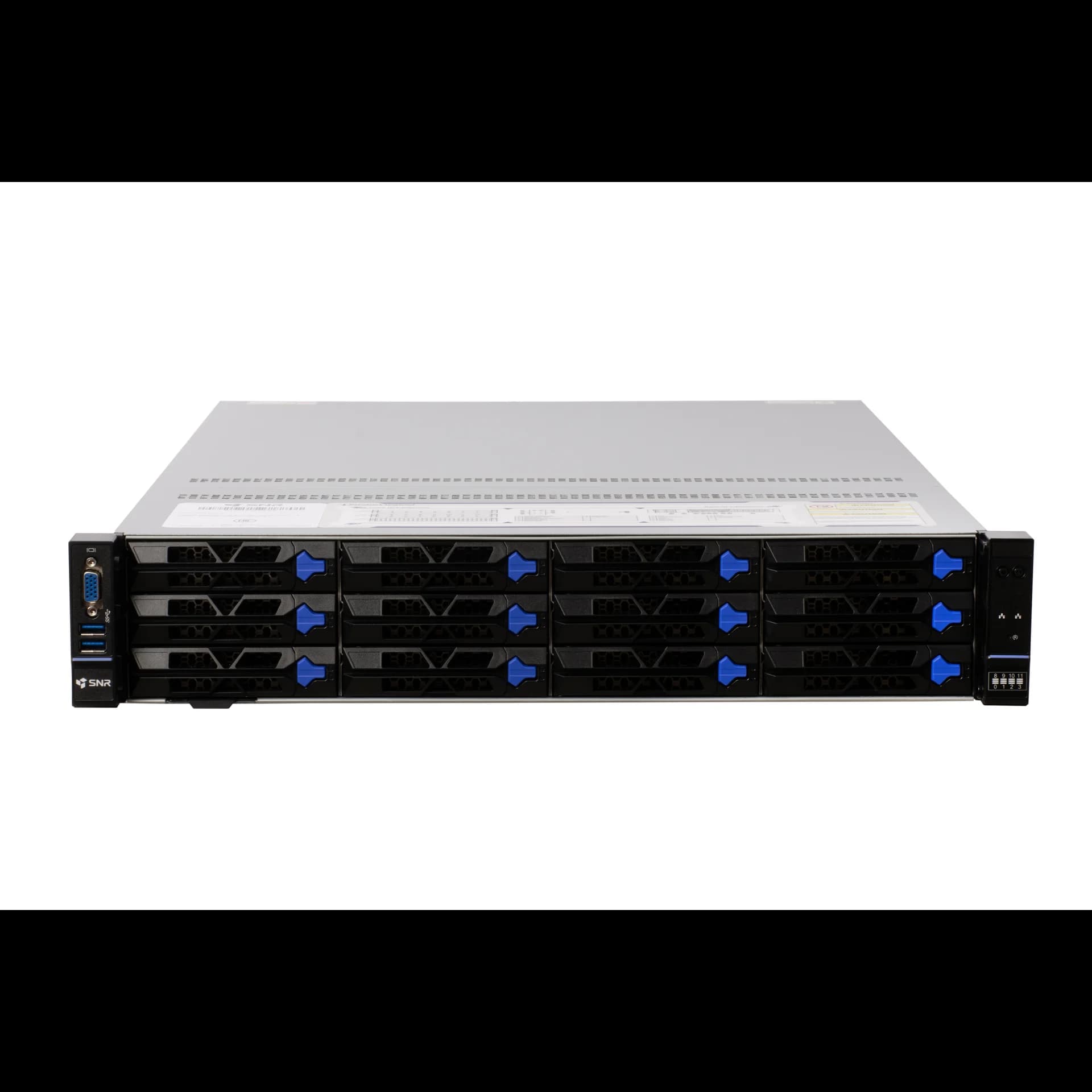 Серверная платформа SNR-SR2412LE-S Rack 2U, 1xAMD EPYC SP5, 12xDDR5/6400MHz(upto 3TB), 12xHDD LFF/SFF SATA/SAS, noRAID, 5xPCIe 5.0, 2x1GbE, 2x1300W, Rails
