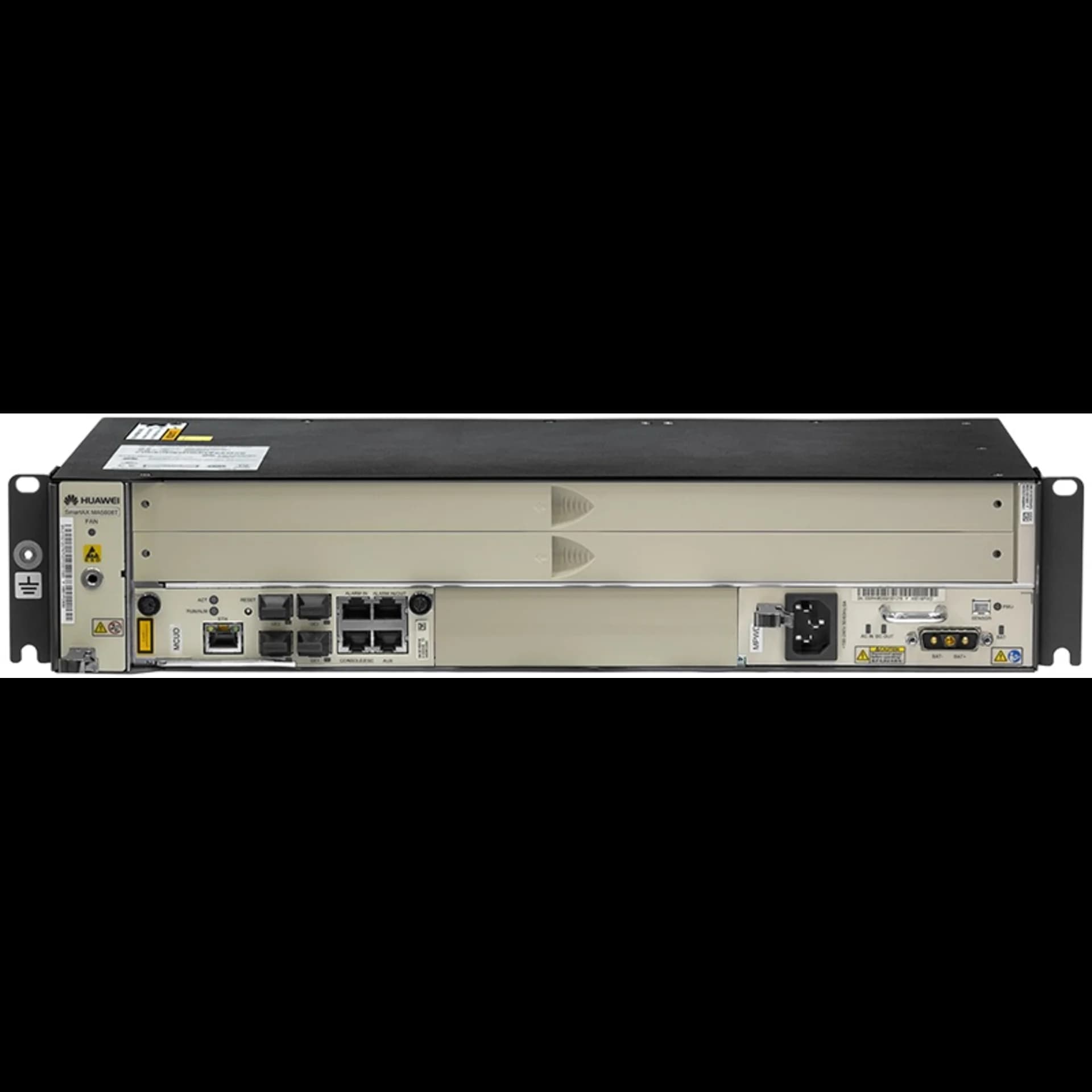 2RU шасси Huawei OLT GPON, 2 слота для установки интерфейсных модулей, 2x10G порта, 1xMCUD1, MPWD (уценка 1)
