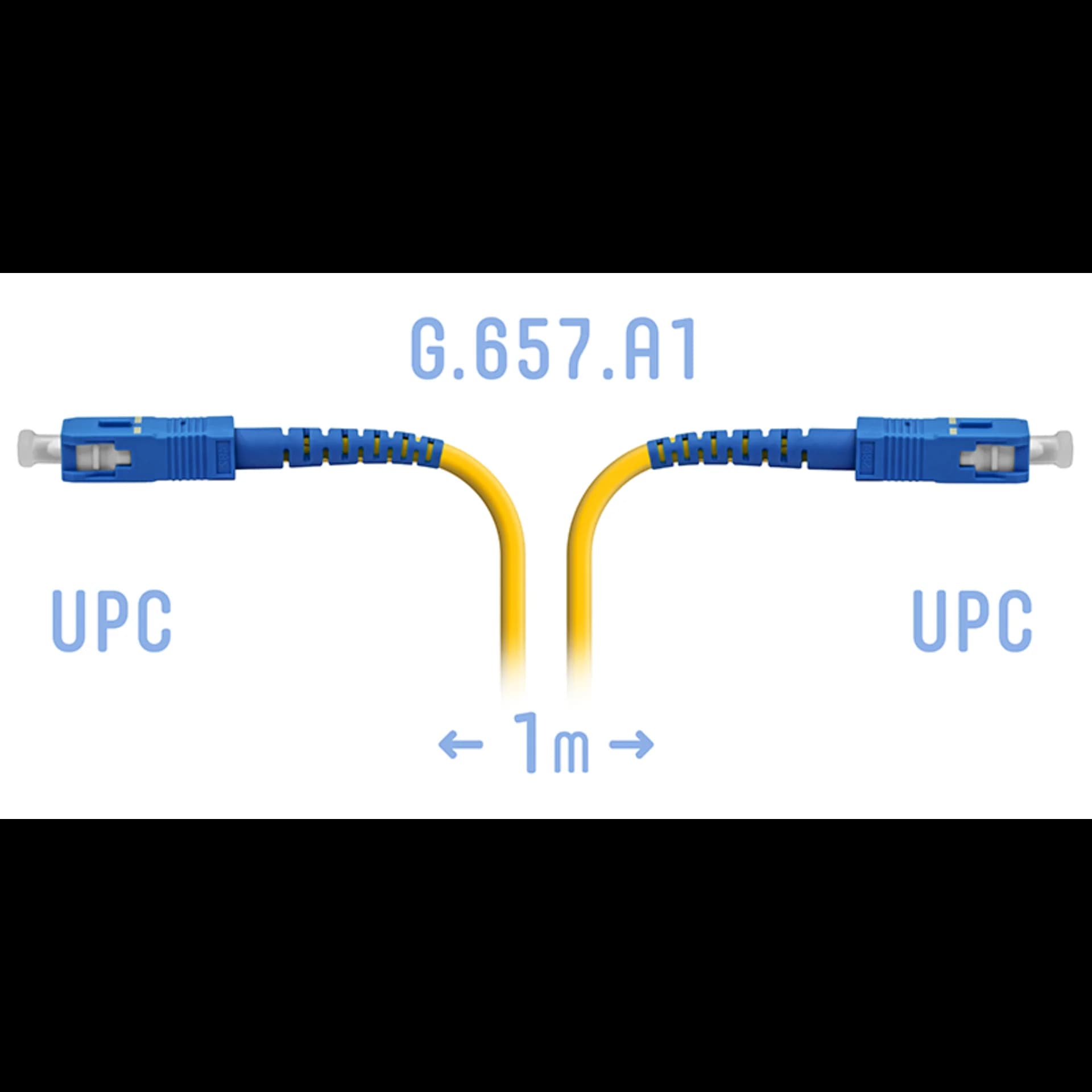 Патчкорд оптический SC/UPC SM G.657.A1 1 метр, 2мм